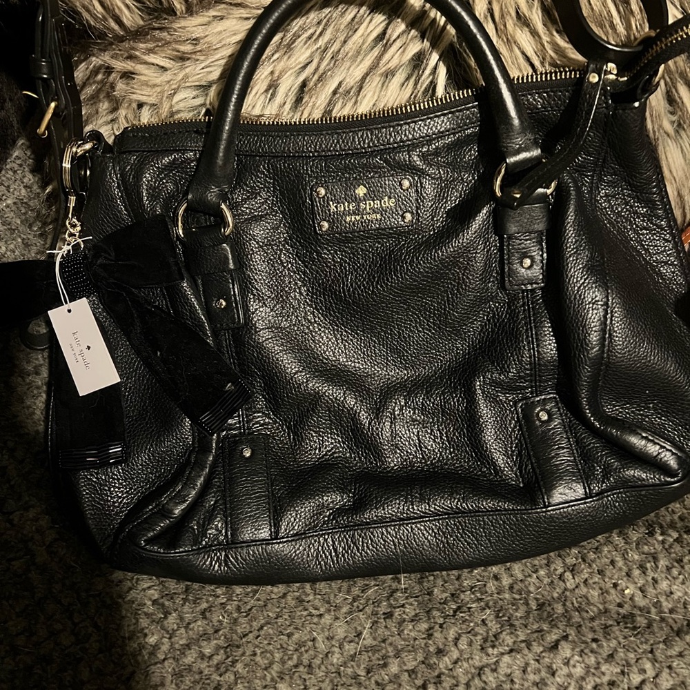 kate spade leather black bag